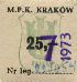 Krakw, znaczek miesiczny, VII.1973r., 25z