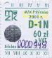 Pabianice, znaczek miesiczny, rok 2001, D-1N, 60z, hologram okrgy
