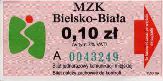 Bielsko-Biaa - logo MZK, w tle zygzaki - 0,10z, rok 2001