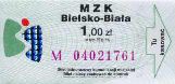 Bielsko-Biaa - 1,00z, numer 8-cyfrowy; rok 2004