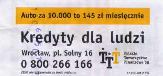 Wrocaw, rewers biletu za 2,00z - kredyty dla ludzi (2): auto; rok 2004
