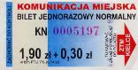 Kielce - bilet z zabezpieczeniem IRISAFE, 1,90+0,30z
