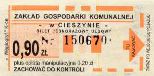 Cieszyn - Wglogryf, rok 2004, 0,90z+0,20z, bilet ulgowy nabyty u kierowcy, kremowy papier