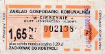 Cieszyn - Wglogryf, rok 2004, 1,65z+0,20z, bilet ulgowy nabyty u kierowcy