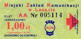Leszno - z logo MZK (od marca 2005), 1,00z