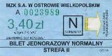 Ostrw Wielkopolski, normalny, strefa II, 3,40z, numer trawiastozielony