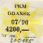 PKM Gdask, znaczek miesiczny, 07/90, 4200z