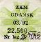 ZKM Gdask, znaczek miesiczny, 03/92, 22500z