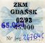ZKM Gdask, znaczek miesiczny, 02/93, 45000z (p65000z)