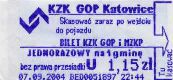 Katowice - bilet z automatu, 1,15z, ulgowy na 1 gmin
