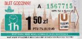 Krakw, rok 2004 - bilet 1h ulgowy ustawowy - 1,50z, numer trawiastozielony