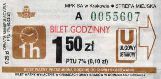 Krakw, rok 2004 - bilet godzinny, 1,50+0,25z