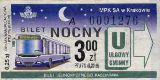 Krakw, rok 2004 - bilet nocny ulgowy gmninny, u kierowcy, 3,00+0,25z