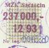 Szczecin, znaczek miesiczny, grudzie 1993, 237000z