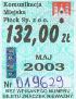 Pock, znaczek miesiczny, maj 2003, 132,00z