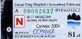 Bydgoszcz, bilet miesiczny sieciowy na linie zwyke, normalny, 81z - czerwiec 2004
