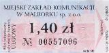 Malbork, 1,40z, ulgowy, seria M2, numer  8-cyfrowy
