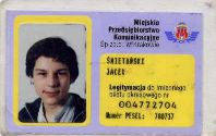 Krakw, legitymacja do biletu okresowego, MPK Sp. z o.o.