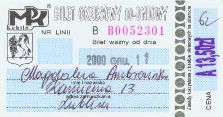 Lublin, bilet 10-dniowy, A 13,50z