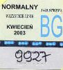 Biaystok, bilet miesiczny imienny normalny, strefy I+II, kwiecie 2003