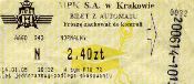 Krakw, bilet z automatu, druga poowa 2004 - normalny, 2,40z