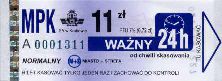 Krakw, rok 2004 - bilet 24h sieciowy normalny, 11z