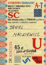 Katowice, bilet miesiczny, lata 2003-05 - SC AT U, 45z