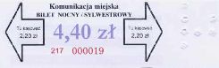 d, bilet okolicznociowy - tramwajowy sylwester 2004/2005, 4,40z