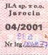 Jarocin, znaczek miesiczny, kwiecie 2001, 21z