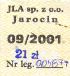 Jarocin, znaczek miesiczny, wrzesie 2001, 21z