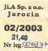 Jarocin, znaczek miesiczny, luty 2003, 21,40z