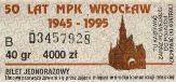 Wrocaw, 50 lat MPK - 40gr / 4000z, seria BD