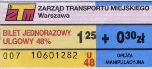 Warszawa - magnetyczny z mikrodrukiem, U48, 1,25z+0,30z, seria 007