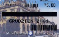 Rzeszw, bilet sieciowy, grudzie 2001, 75z