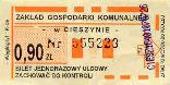 Cieszyn - Wglogryf, rok 2004, 0,90z, bilet ulgowy, papier kremowy