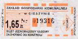 Cieszyn - Wglogryf, rok 2004, 1,65z, bilet ulgowy, biay papier