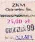Ostrowiec witokrzyski, znaczek miesiczny, 25,00z, grudzie 1999