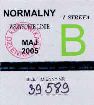 Biaystok, bilet miesiczny imienny normalny, strefa I, maj 2005
