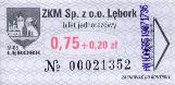 Lbork - seria M-05, numer omiocyfrowy, 0,75+0,20z