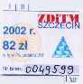 Szczecin, bilet kwartalny - rok 2002, 82z