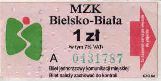 Bielsko-Biaa - logo MZK, w tle zygzaki - 1,00z