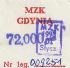Gdynia, znaczek miesiczny, stycze 1993, 72000z