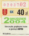 Gdynia, znaczek miesiczny, grudzie 2004, 40z