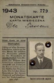 Krakw, bilet miesiczny, 1943r.