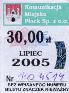 Pock, znaczek miesiczny, lipiec 2005, 30,00z