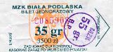 Biaa Podlaska - 35gr / 3500z (p55gr), seria C, piecztka fioletowa