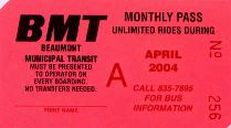 Beamont, bilet miesiczny - kwiecie 2004, A