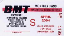 Beamont, bilet miesiczny - kwiecie 2004, S