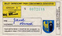 Czechowice-Dziedzice, bilet miesiczny szkolny