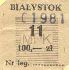 Biaystok, znaczek miesiczny - 11.1981, 100z